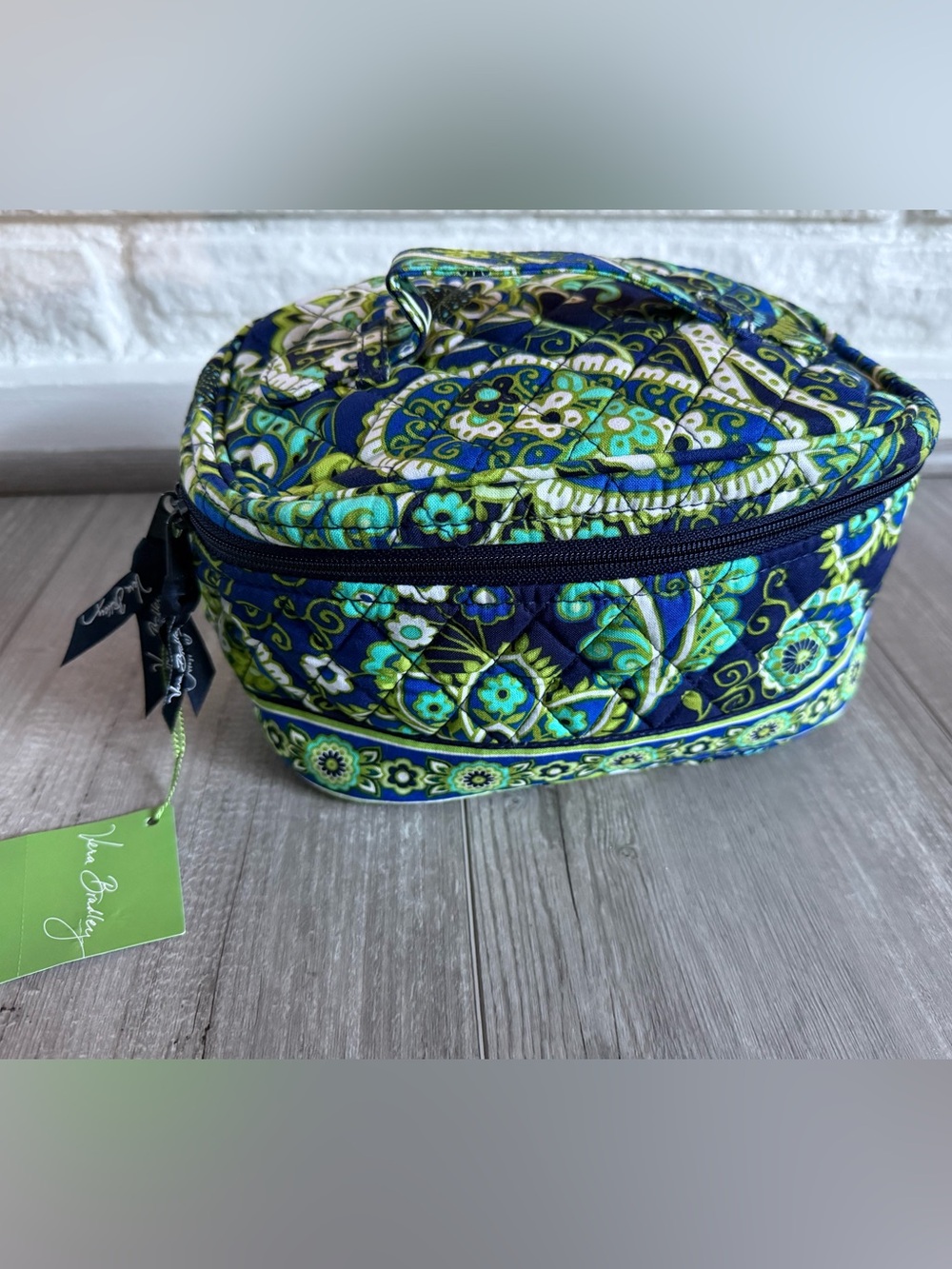 Vera Bradley Home & Away in Rhythm & Blues Cosmetic Bag NWT